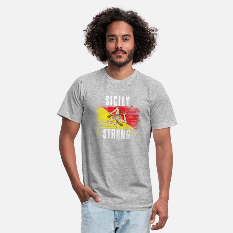 Sicily Strong Distressed Graffiti Flag