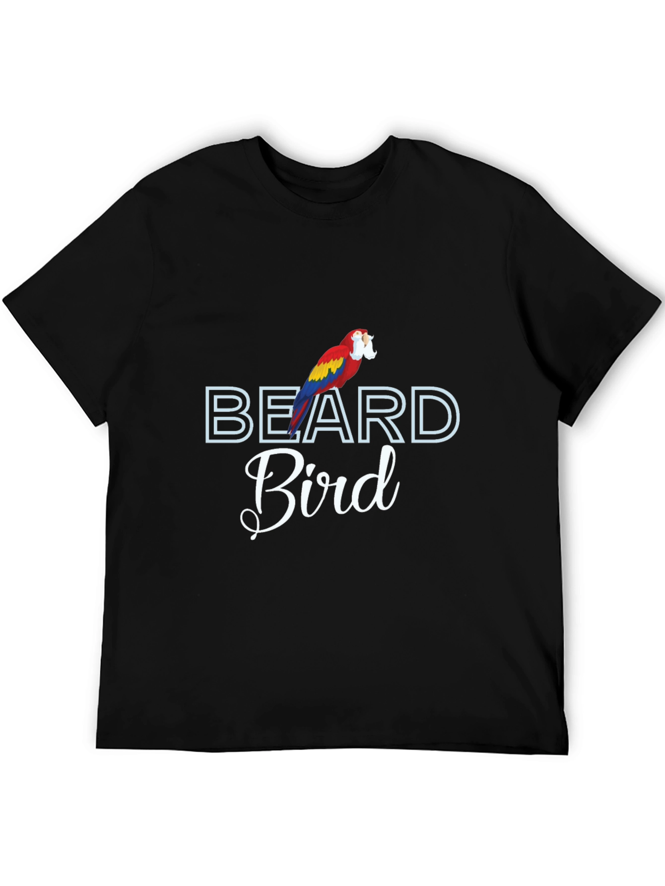Beard Bird T-Shirt Funny Parrot Tee