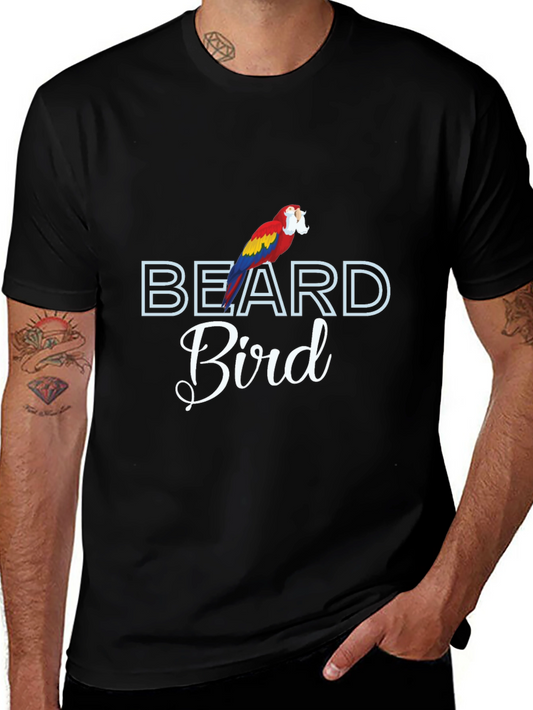 Beard Bird T-Shirt Funny Parrot Tee