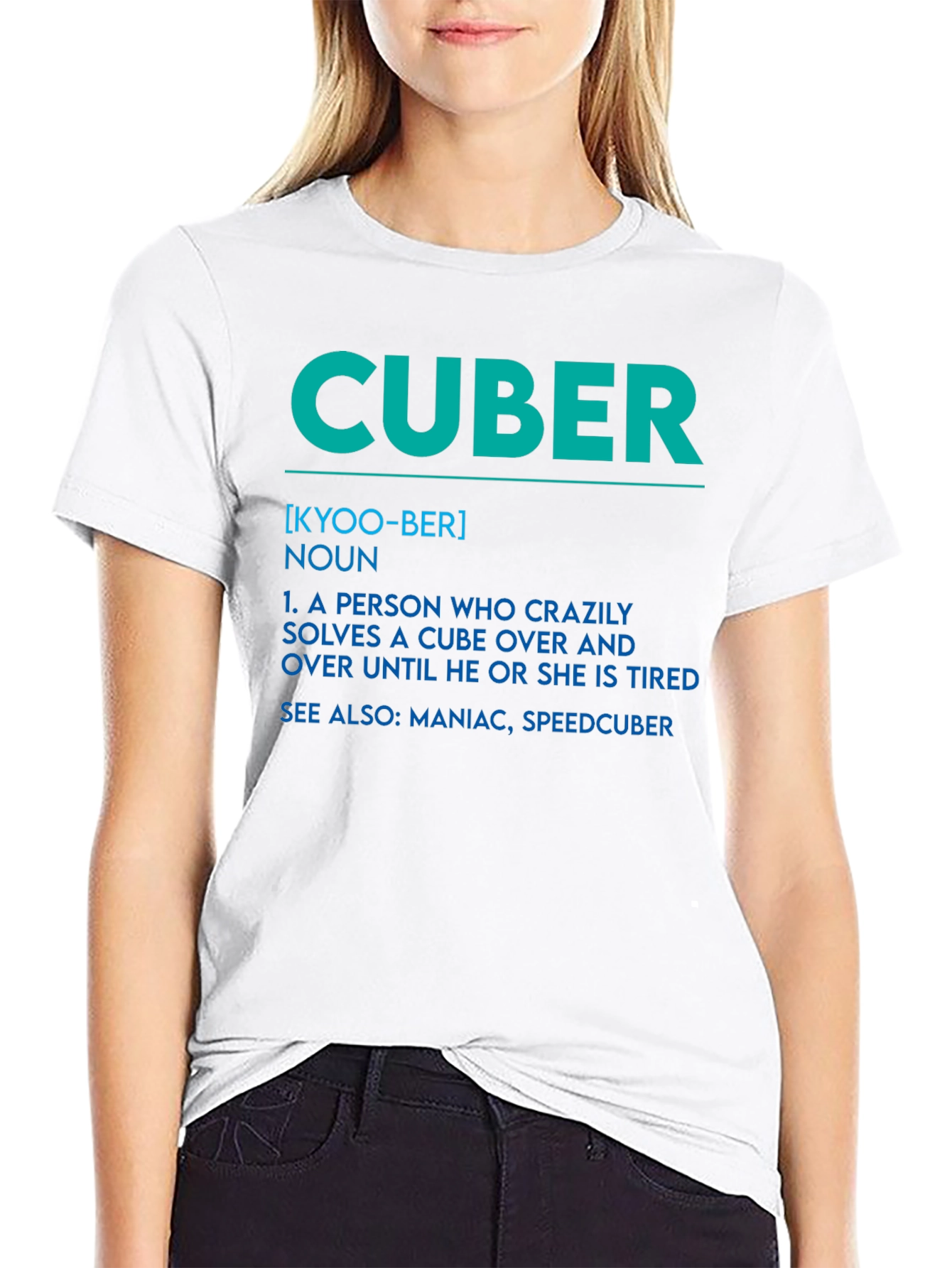 Cuber Definition Graphic Tee - Solve Til You Drop!