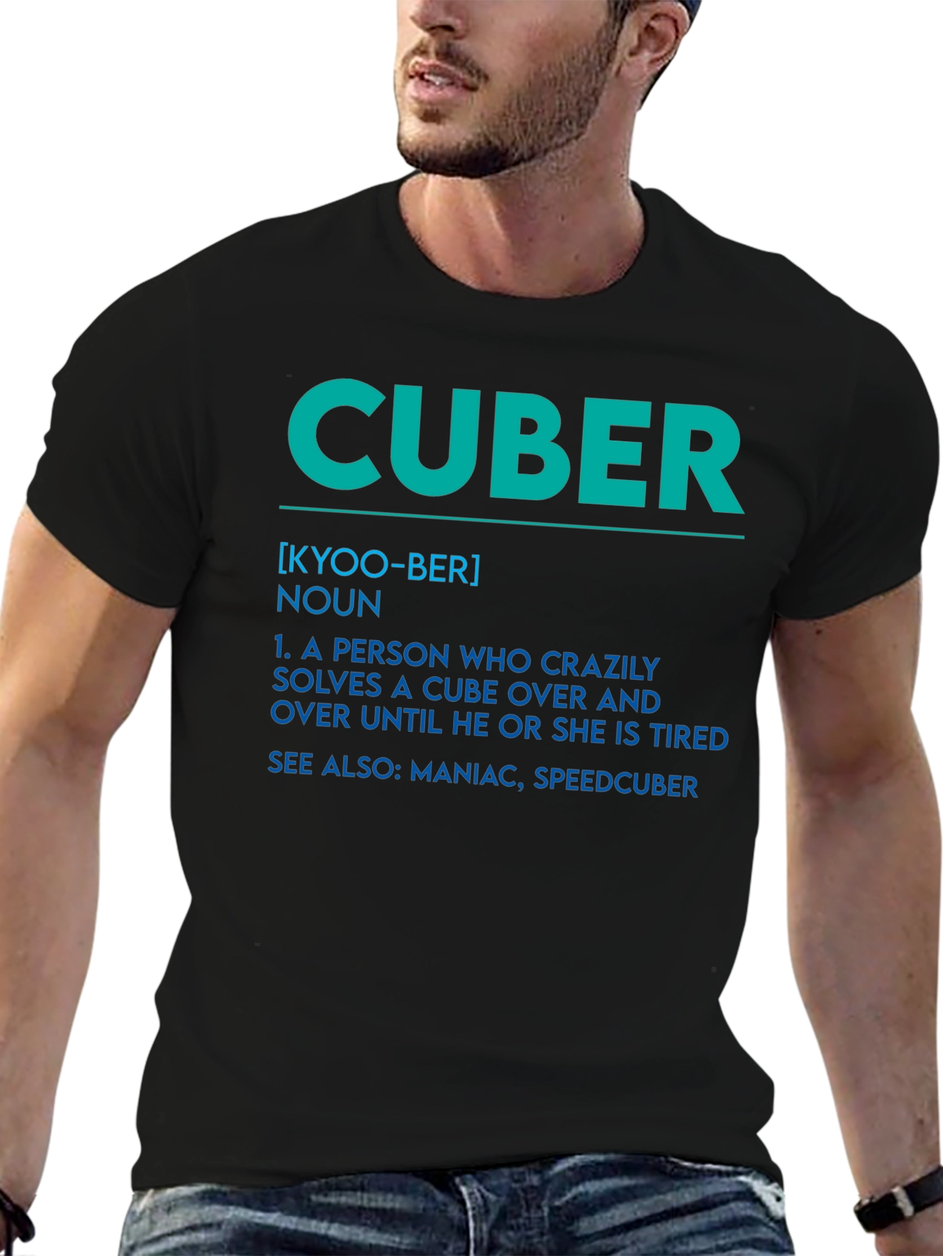 Cuber Definition Graphic Tee - Solve Til You Drop!