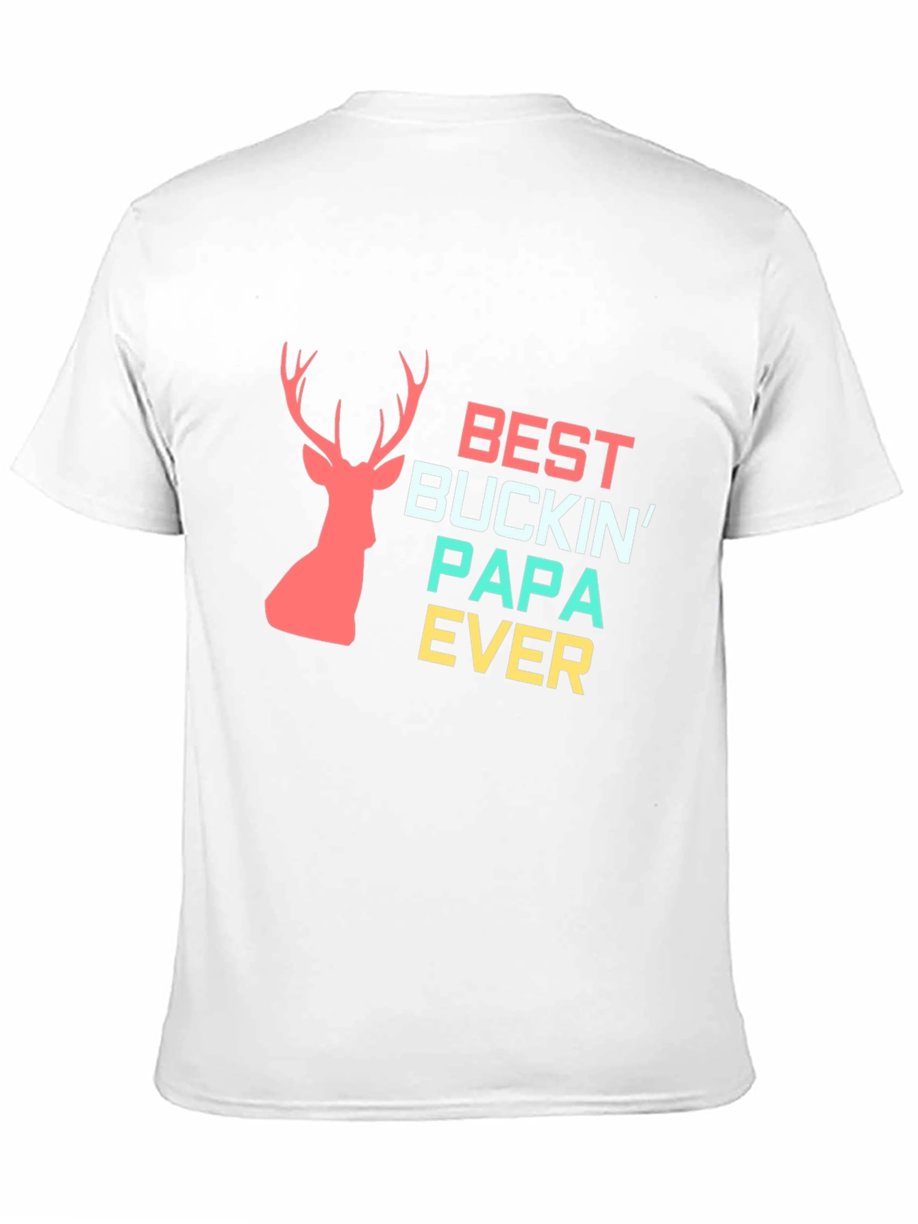 Best Buckin Papa Ever Black Graphic Tee