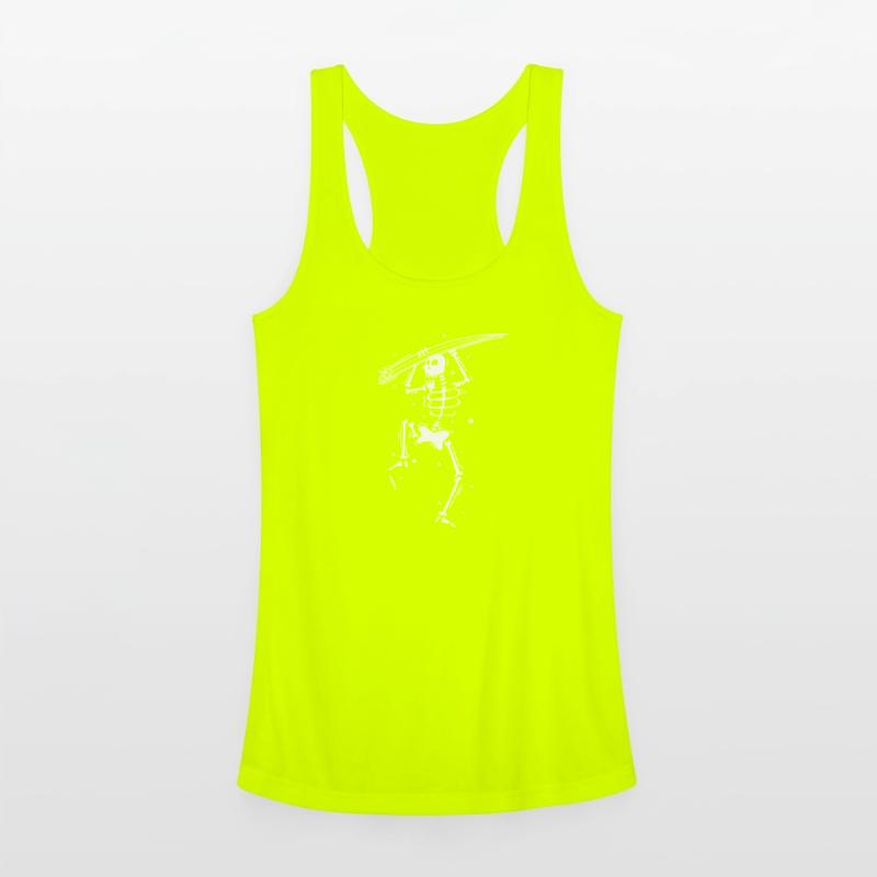 Skeleton with Surfboard wants to Surf Water Sports
