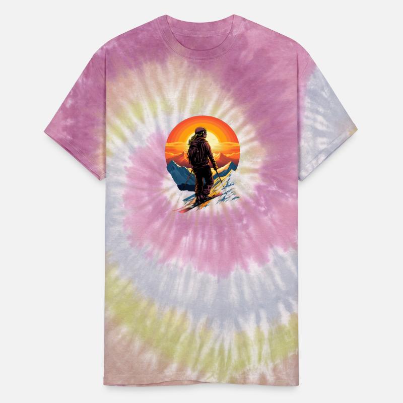 Skiing Girl Ski Snow Mountain Skier Sunset Women