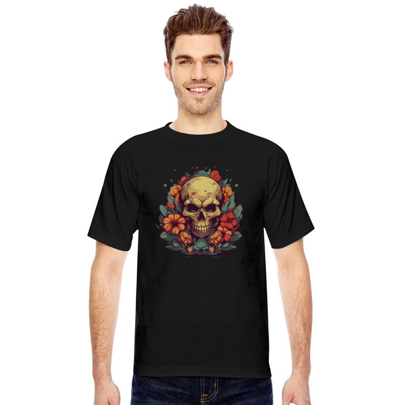 Skull and Flowers Artwork