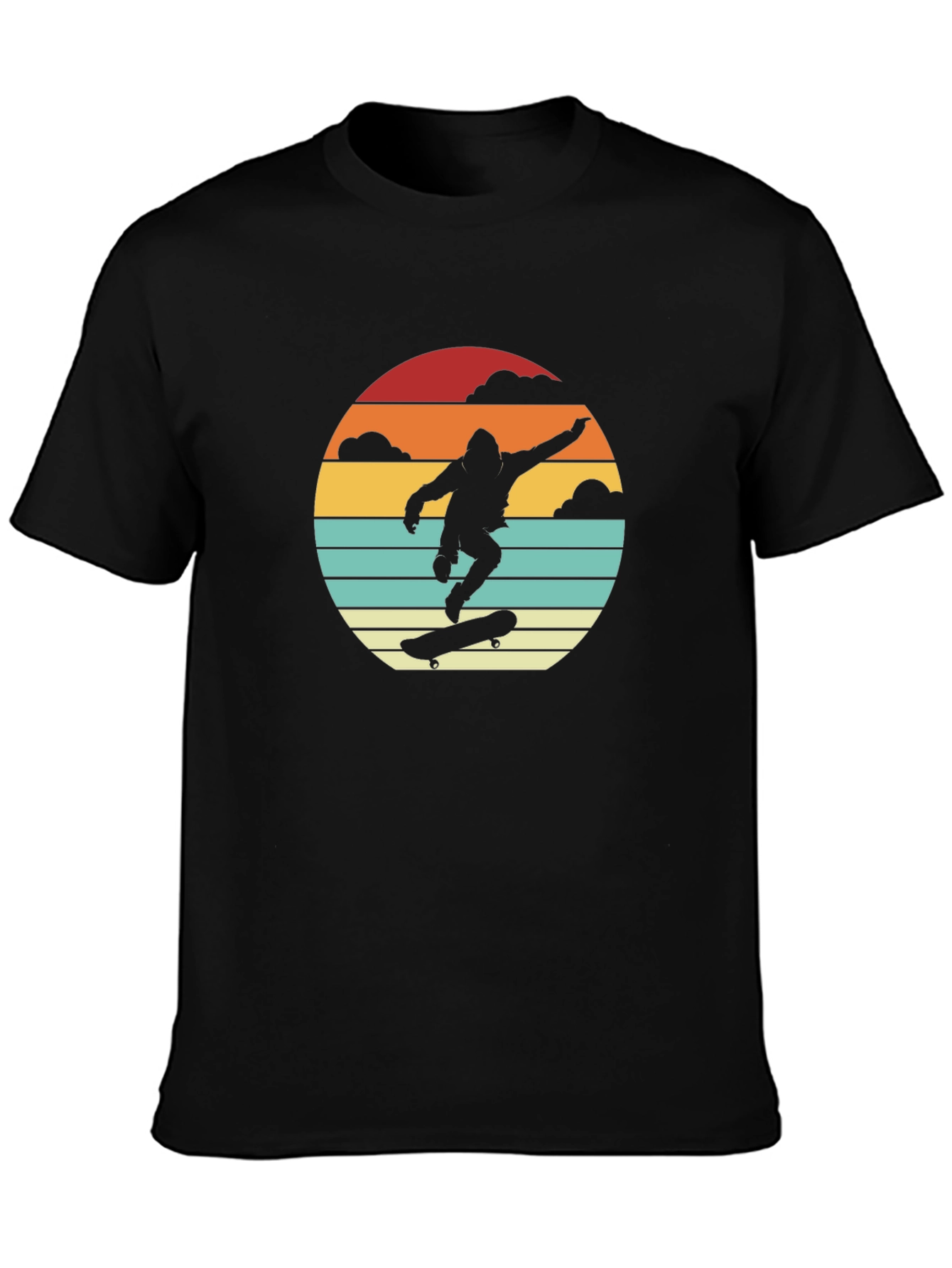 Skateboarding Silhouette Graphic Tee