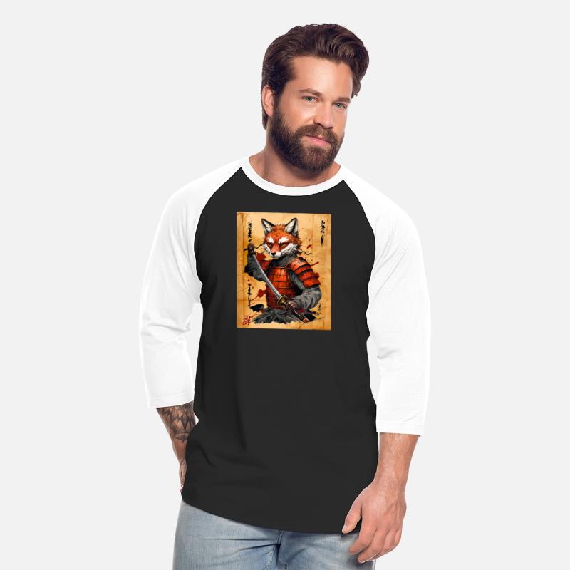 Sly Fox Samurai Warrior - Japanese Ink Style