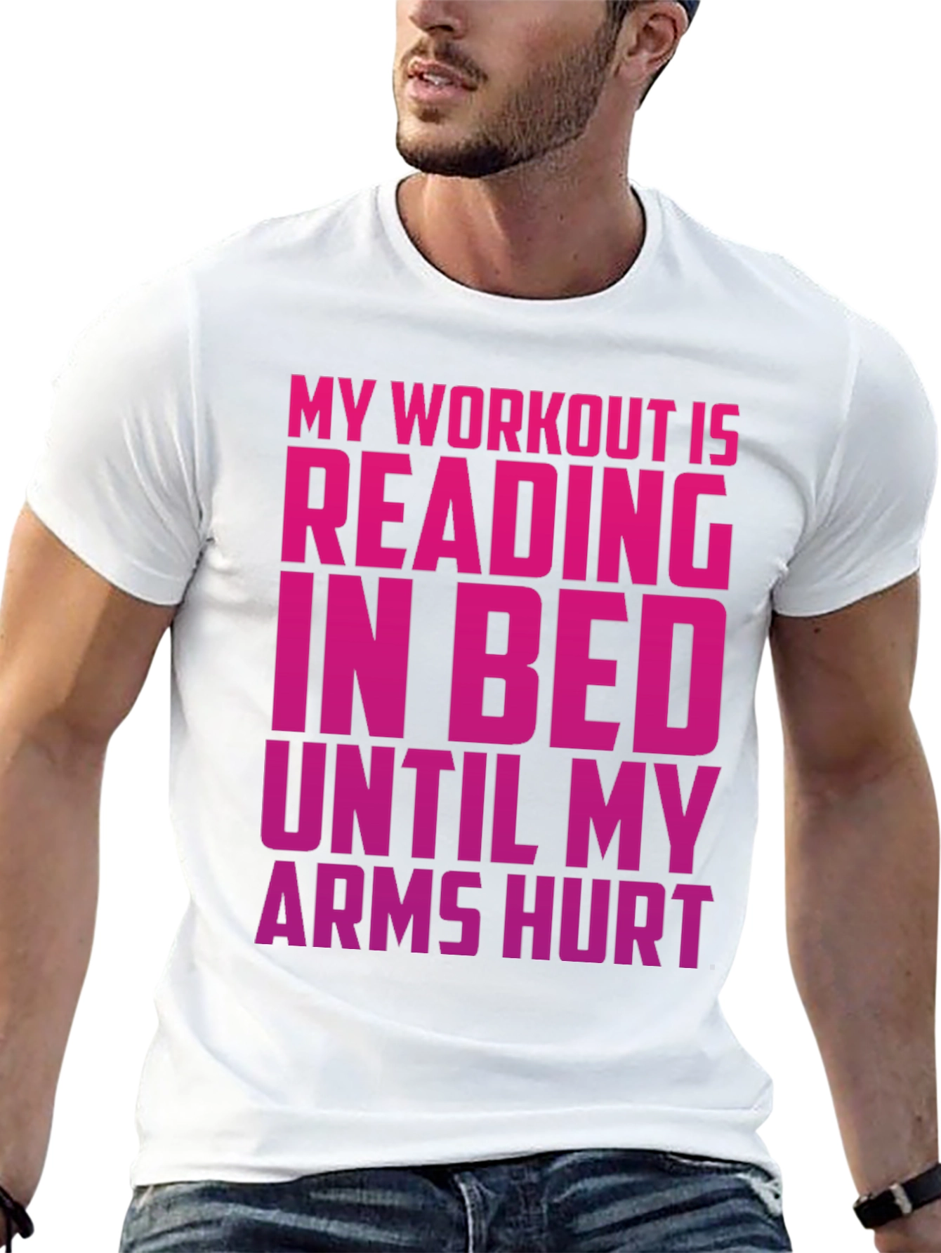 Funny Workout T-Shirt - Reading in Bed Tee