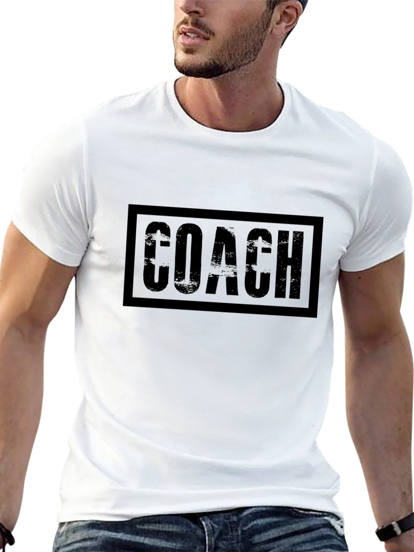 Mens Black Coach Graphic T-Shirt