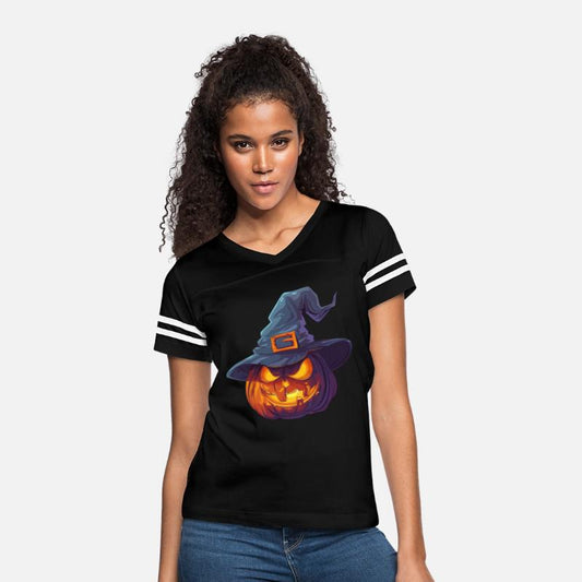 Spooky Jack-o'-Lantern Adorned with a Witch's Hat