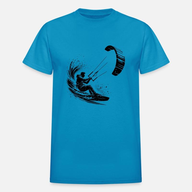 Sport Kite Surfer Water Splashes And Kites