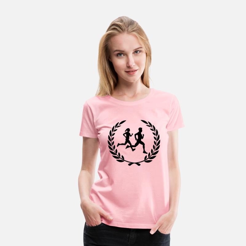 Sports prize laurel wreath heart running