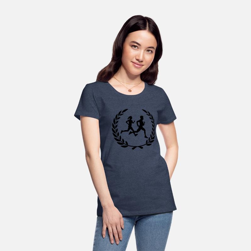 Sports prize laurel wreath heart running