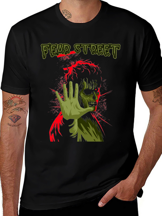 Fear Street Zombie Graphic Print Black T-Shirt