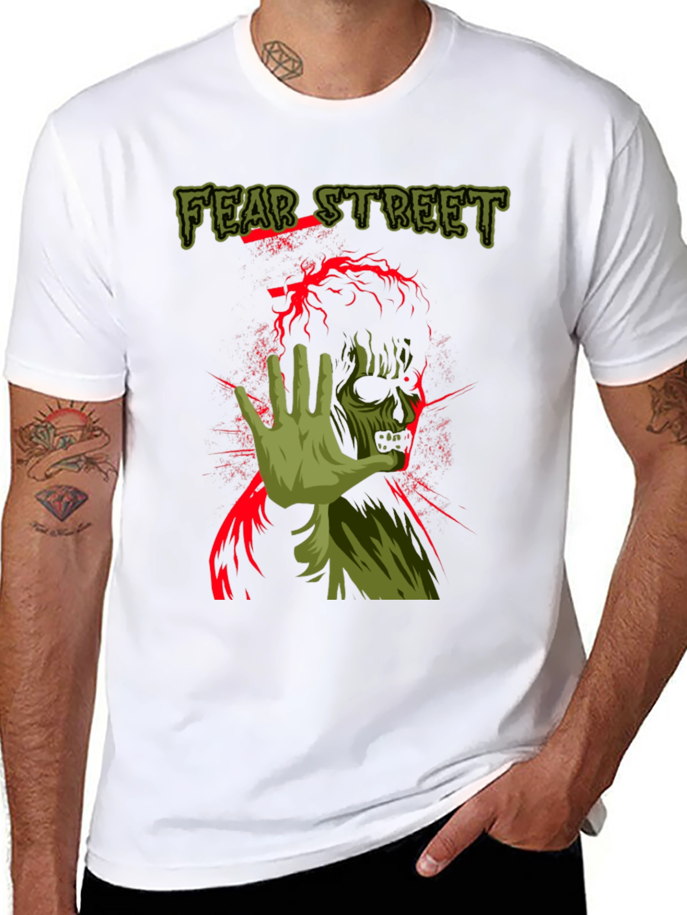 Fear Street Zombie Graphic Print Black T-Shirt