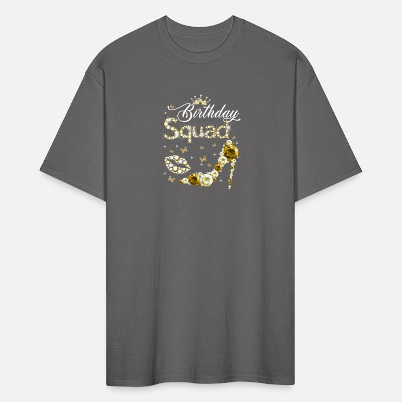Squad Shirt Y Golden High Heels Shoe