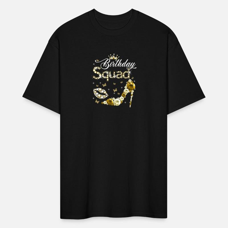 Squad Shirt Y Golden High Heels Shoe