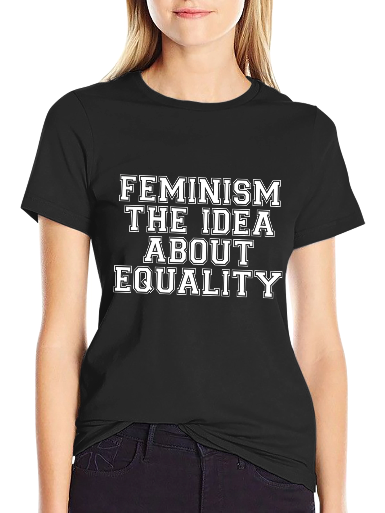 Feminism Equality Graphic T-Shirt - Black