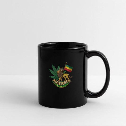 Stay Blazed Lion of Judah Rasta Flag & Weed Leaf