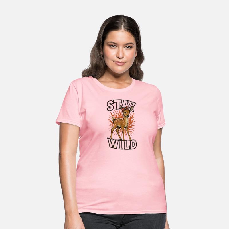 Stay Wild Fawn – Retro Rebel Deer with Attitude