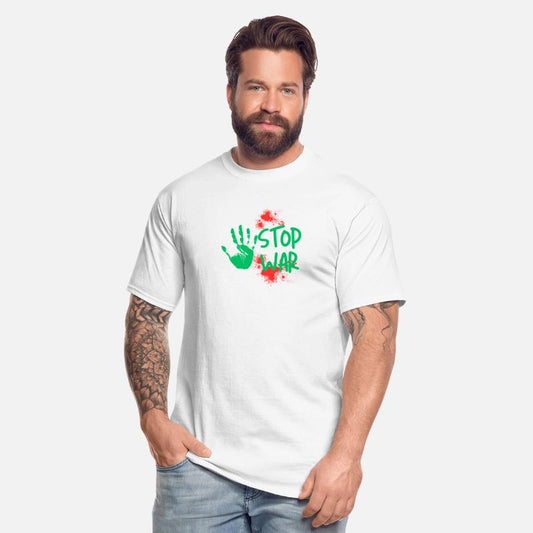 Stop War – Bold Handprint Anti-War Graphic Design