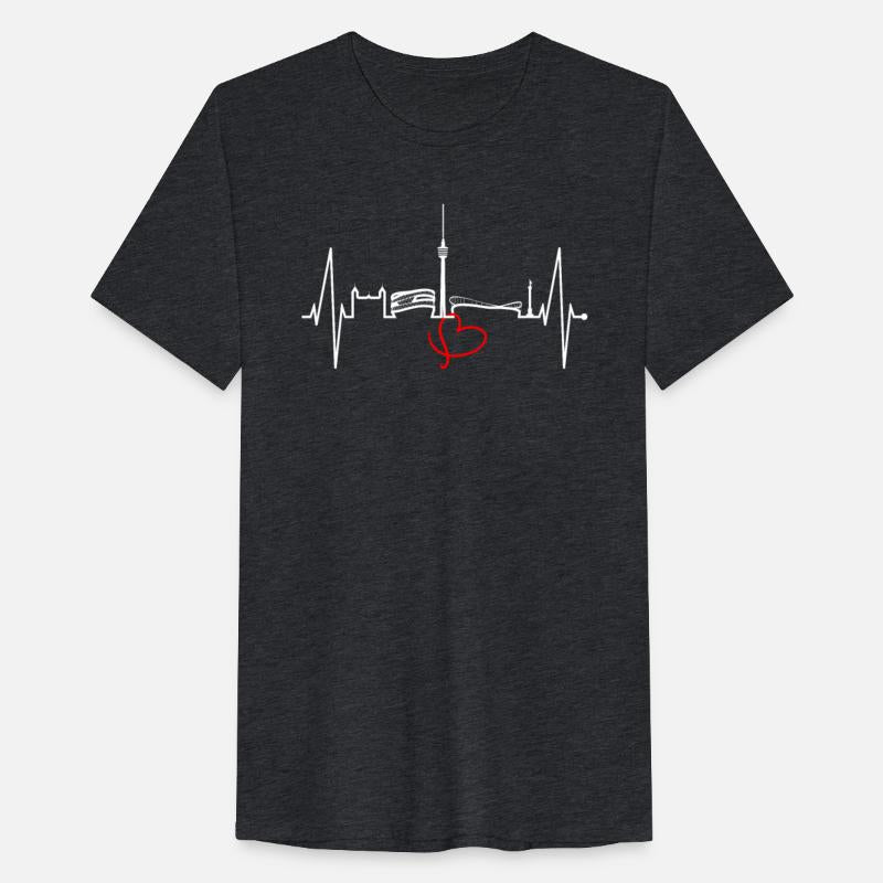 Stuttgart Skyline Heartbeat Germany Fan Heart Love