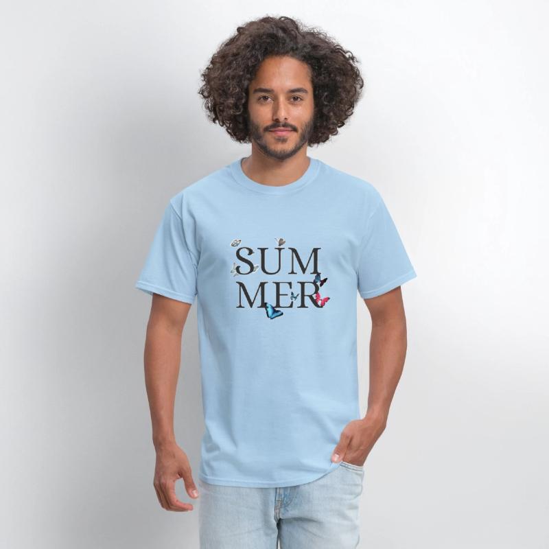 summer and butterfly colorful t-shirt