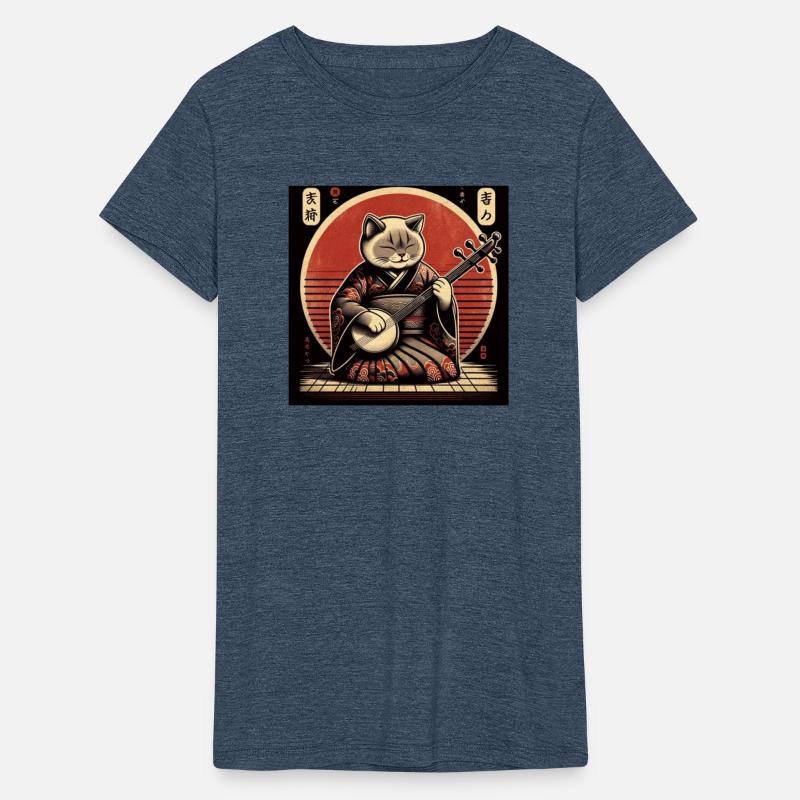 Sunset Musician Papyrus Scroll Japanese Art