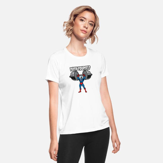Superhero Push Yourself Gym Tee T-shirt