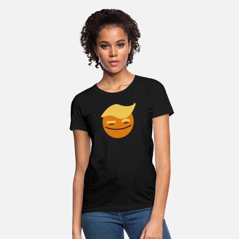 Support Donald J. Trump. Orange Trump Smile Face.