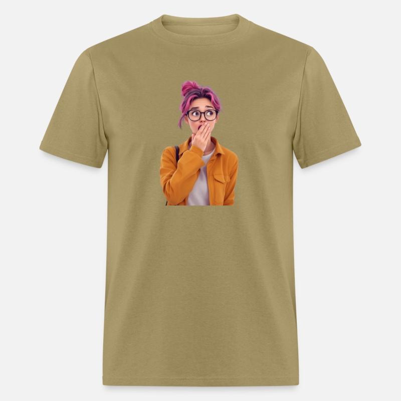 Surprised AI woman