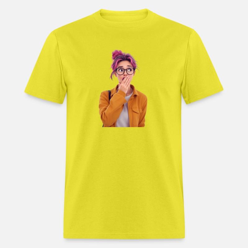 Surprised AI woman