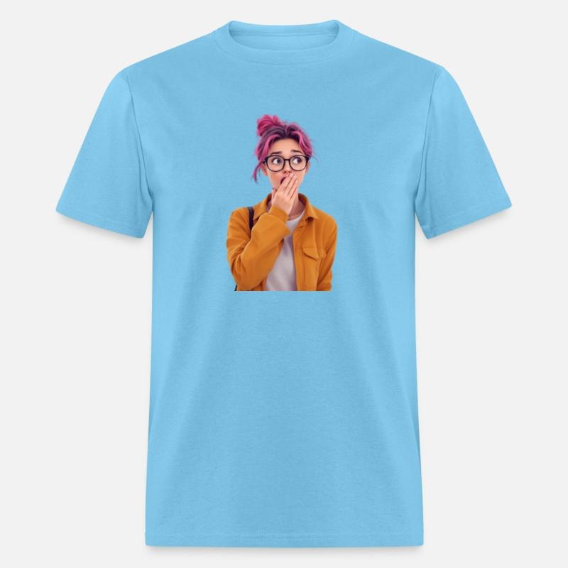 Surprised AI woman