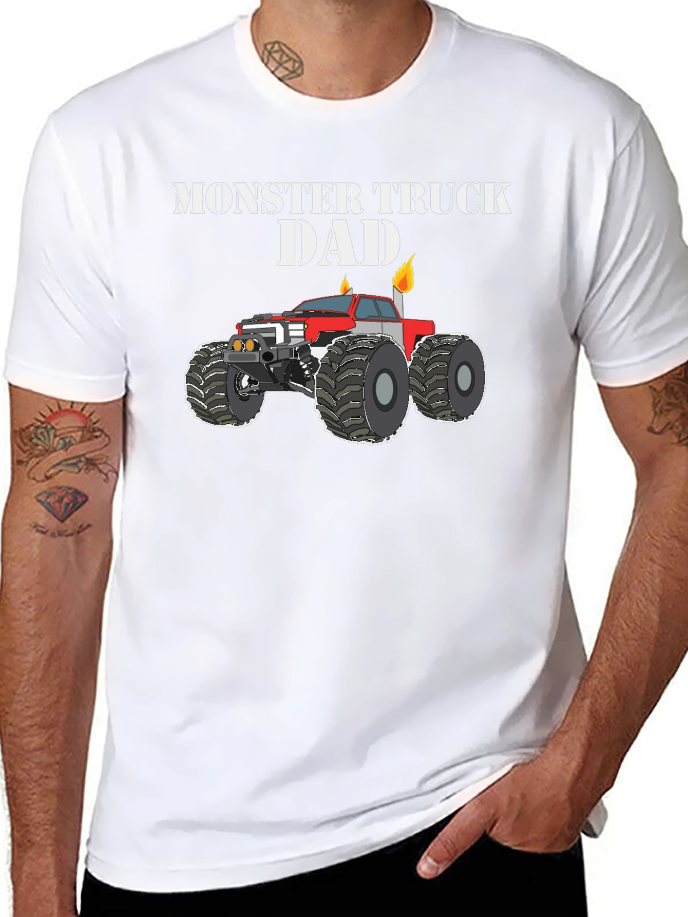 Monster Truck Dad T-Shirt - Black