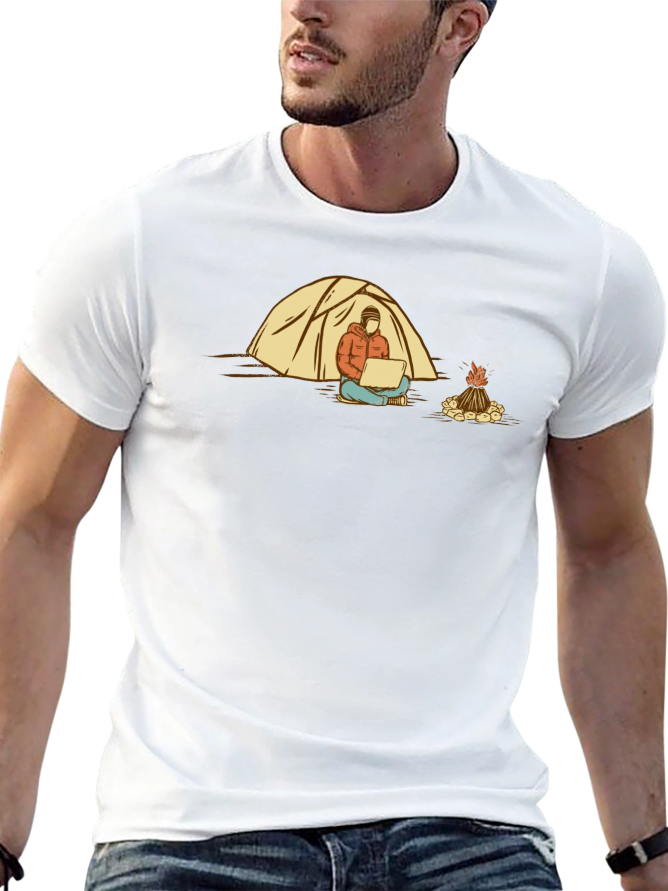 Camper by Fire T-Shirt - Black