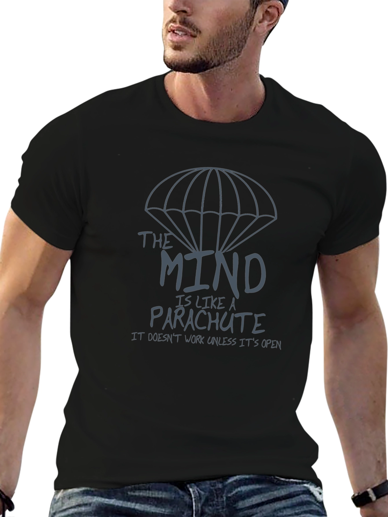 Open Mind Parachute Graphic T-Shirt