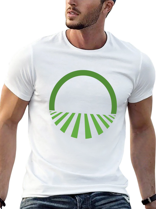 Green Horizon Graphic Black T-Shirt
