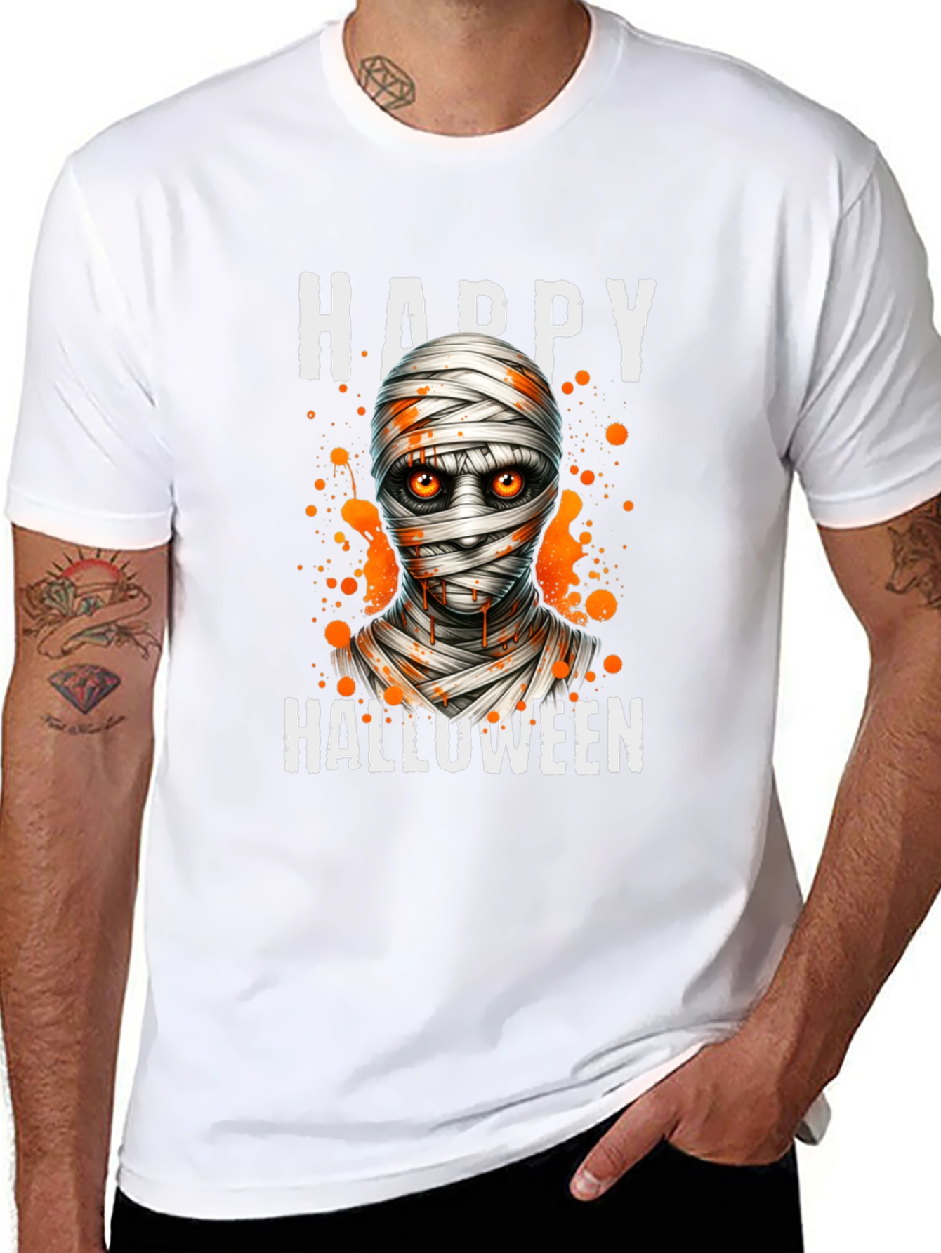 Happy Halloween Mummy Graphic Tee