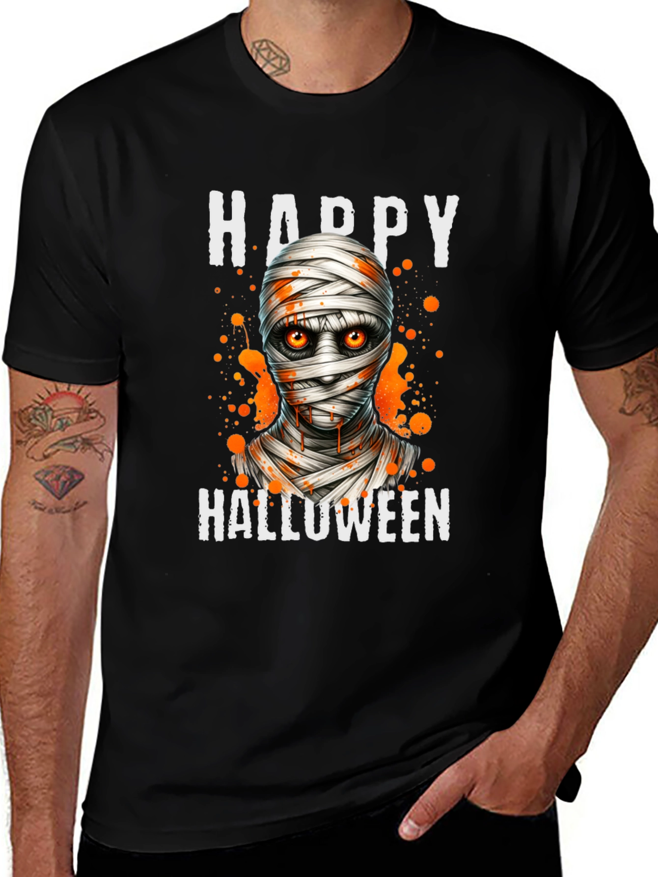 Happy Halloween Mummy Graphic Tee