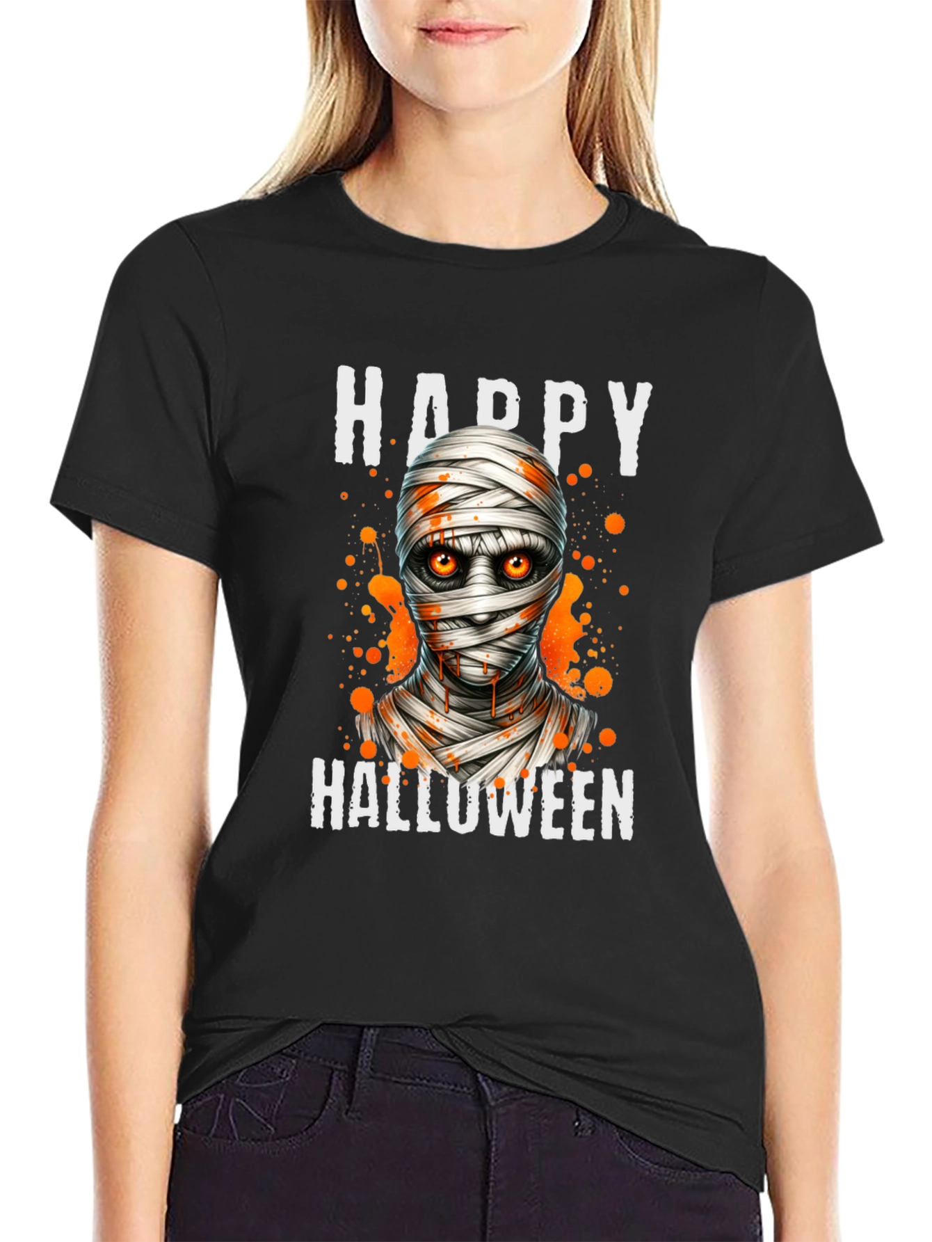 Happy Halloween Mummy Graphic Tee