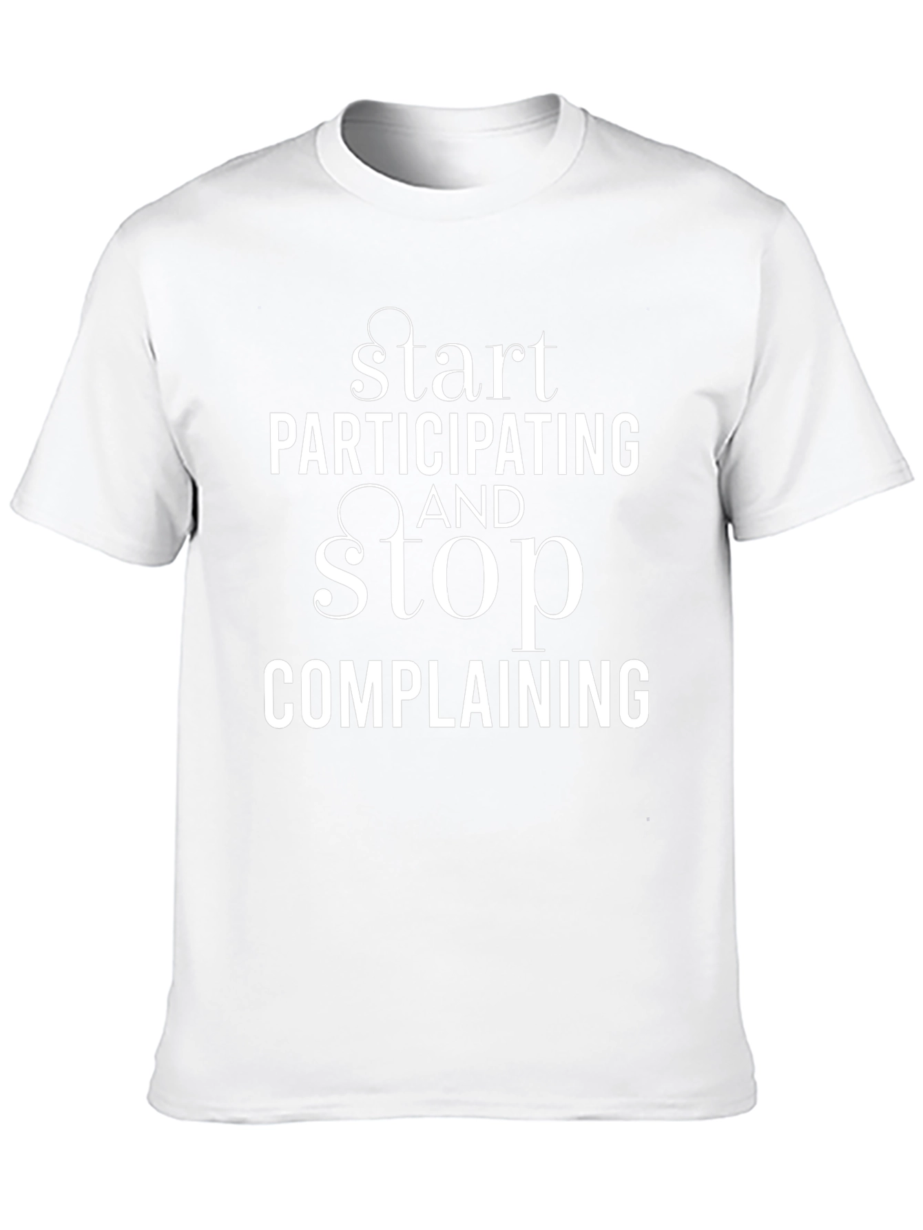 Start Participating Graphic Tee - Inspiring Black T-Shirt