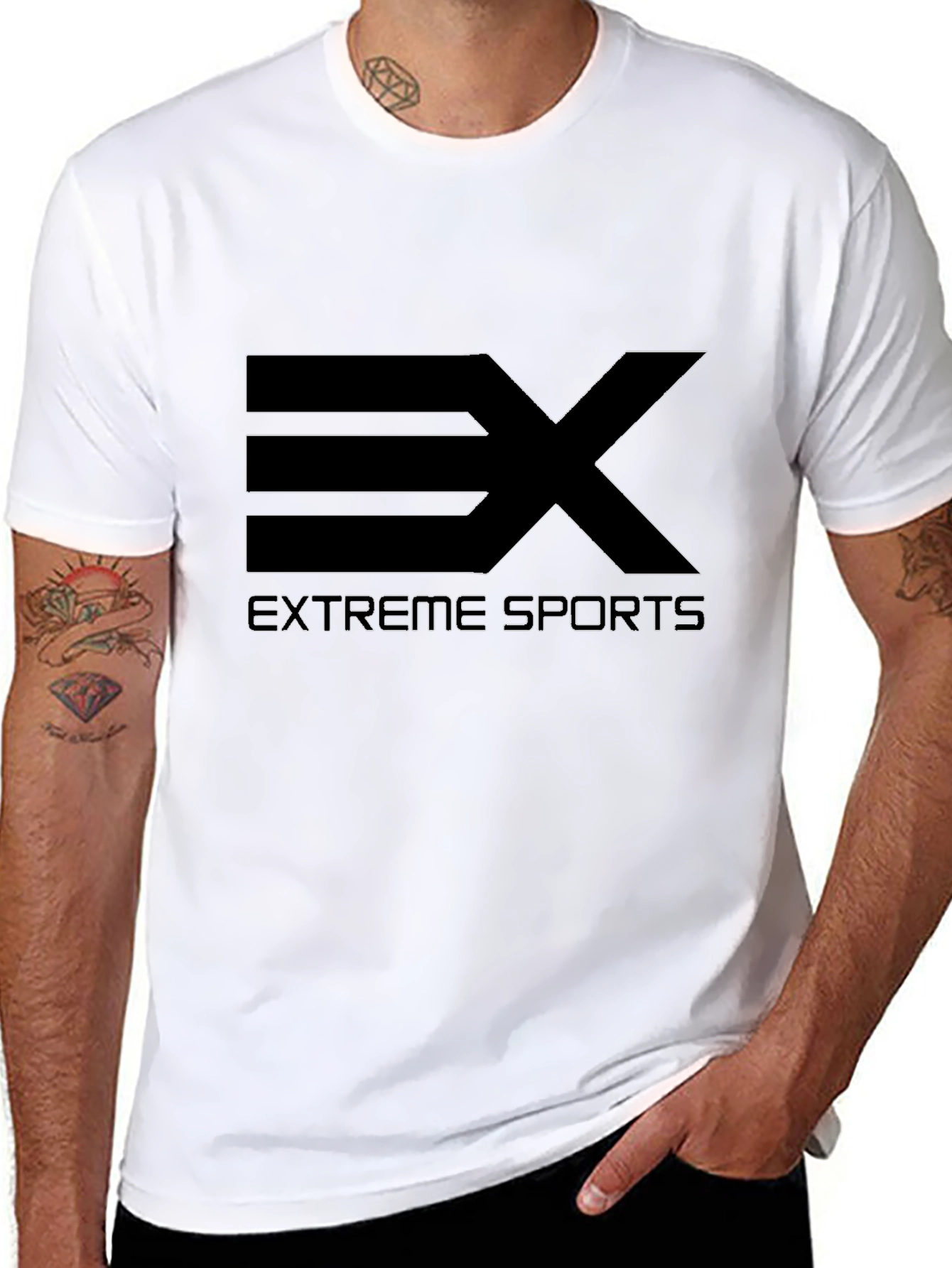 Extreme Sports Black Graphic T-Shirt