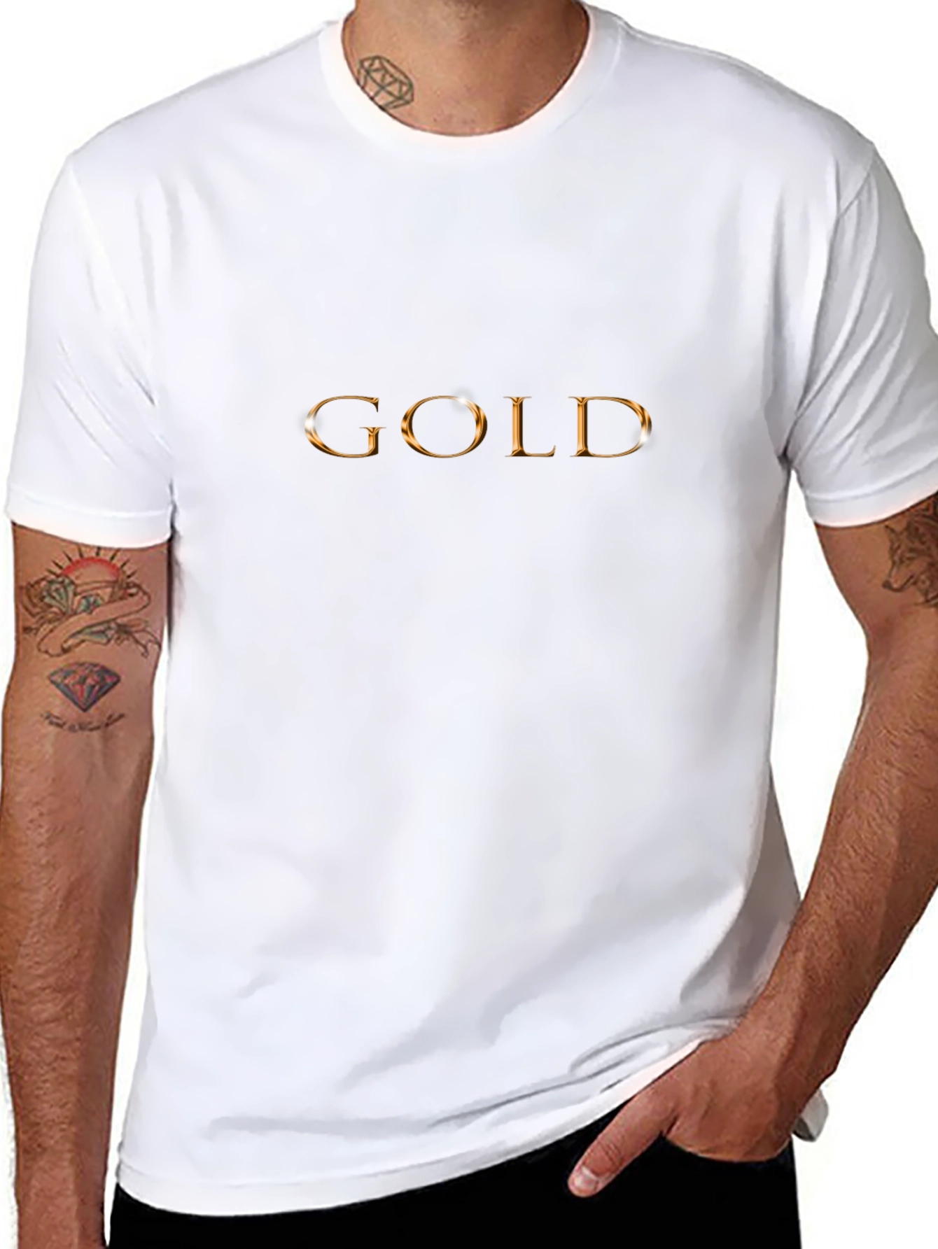 GOLD Graphic Tee - Premium Cotton Blend T-Shirt