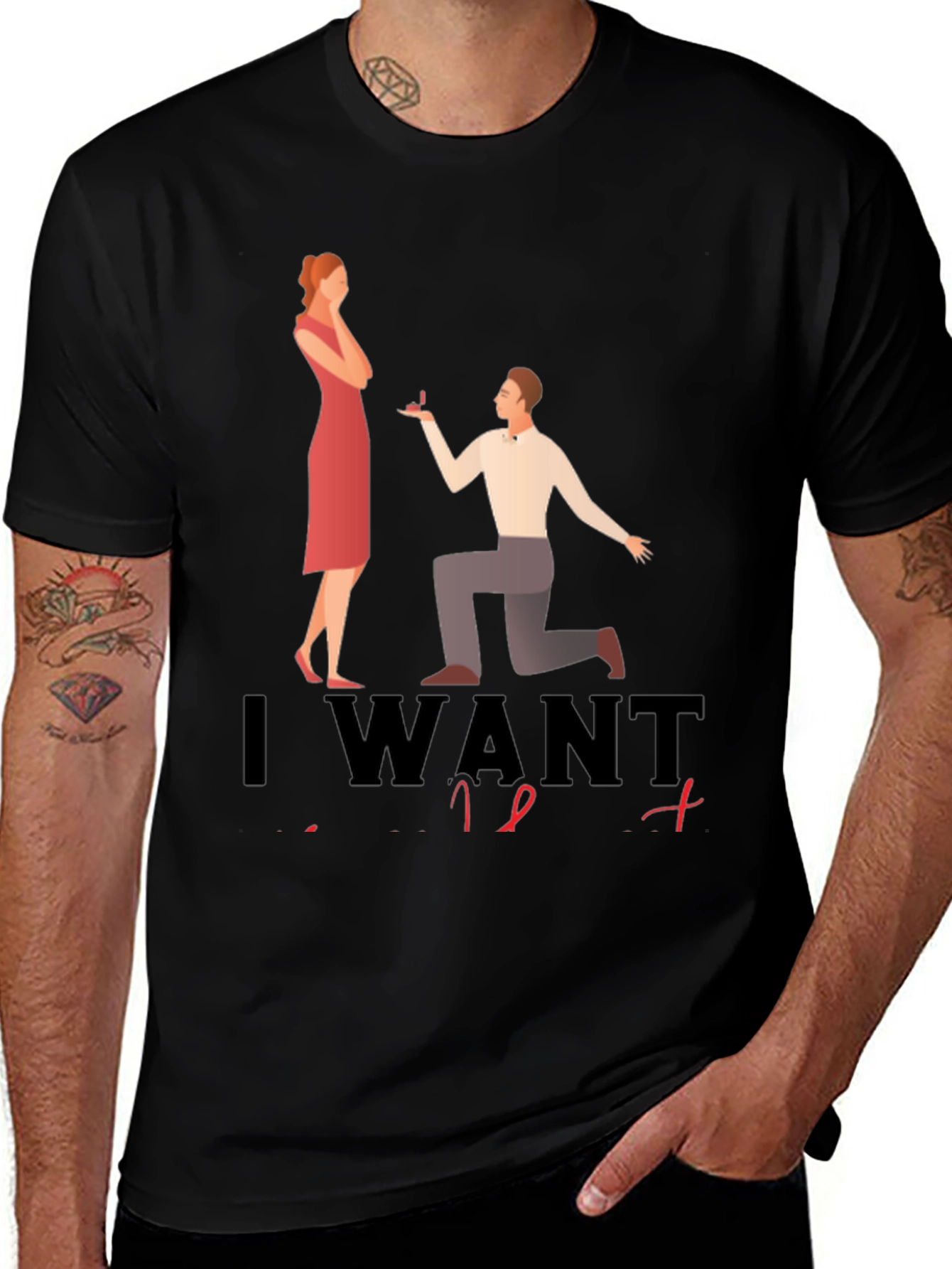 Proposal Graphic Tee - I Want To Marry You