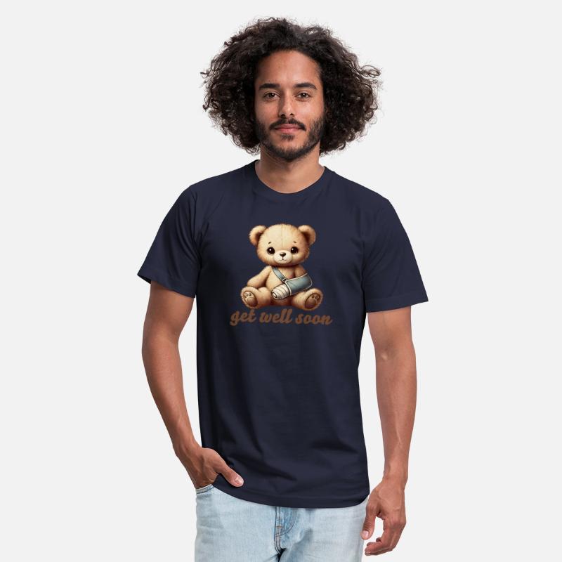 Teddy brings comfort - cuddly toy with a cast
