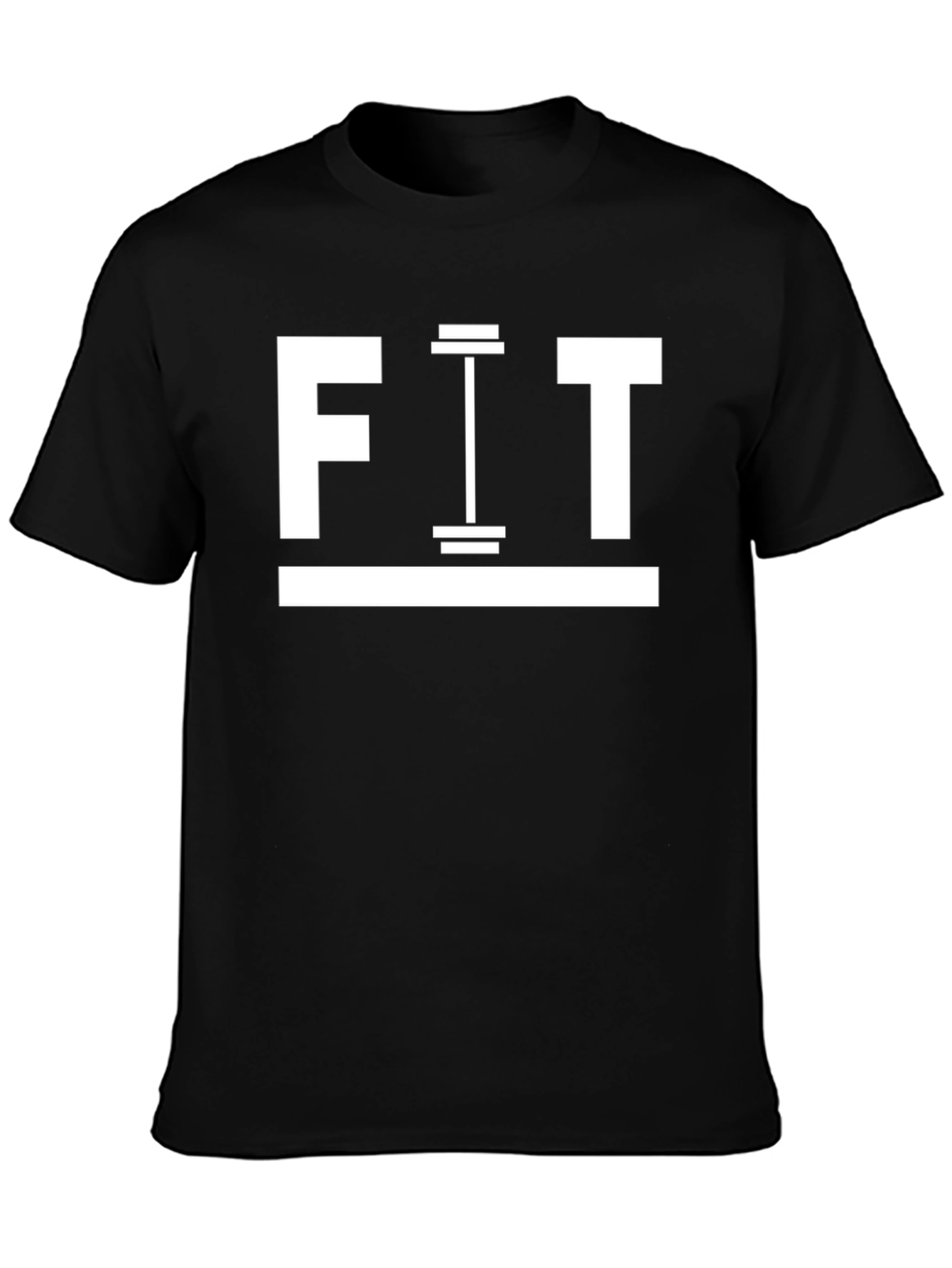 Mens Fit Gym T-Shirt - Black Graphic Tee