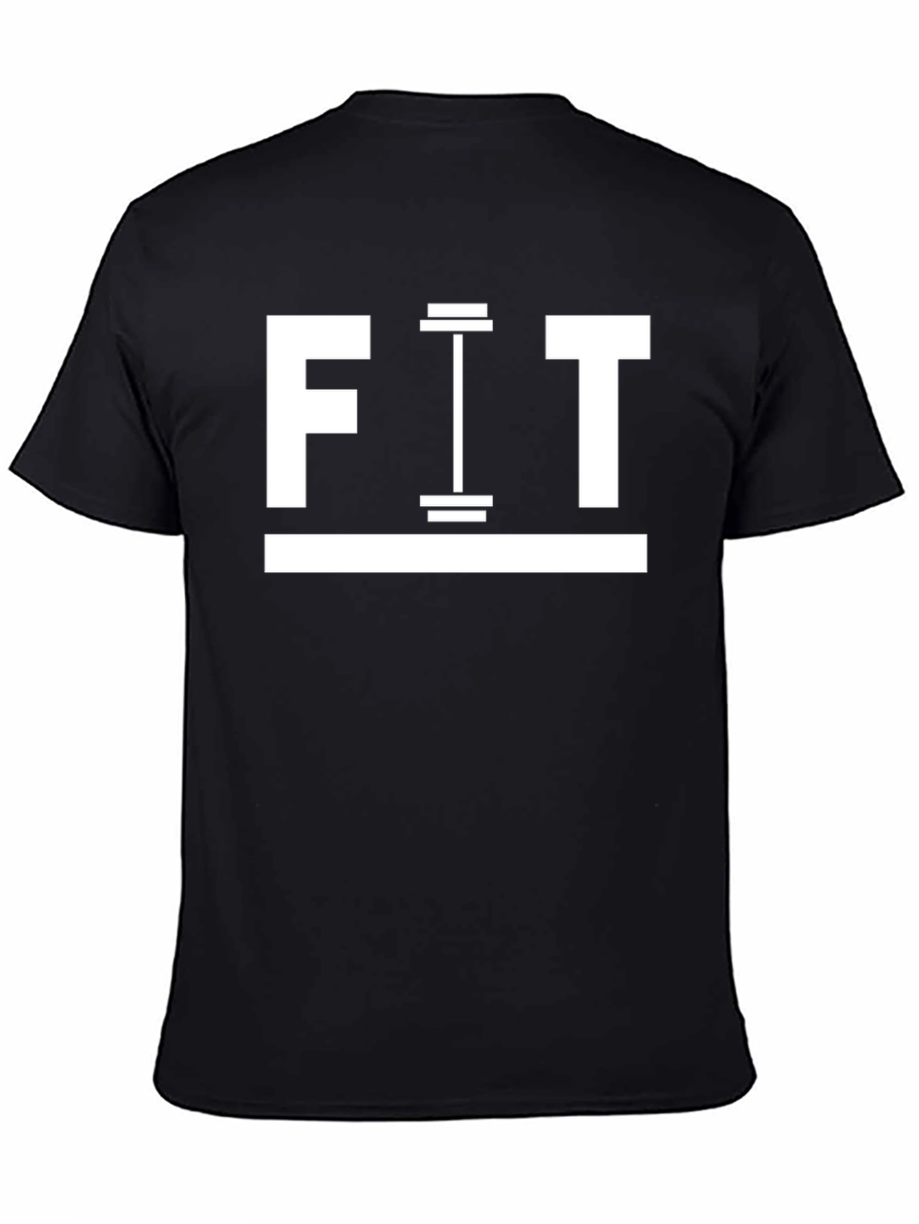 Mens Fit Gym T-Shirt - Black Graphic Tee