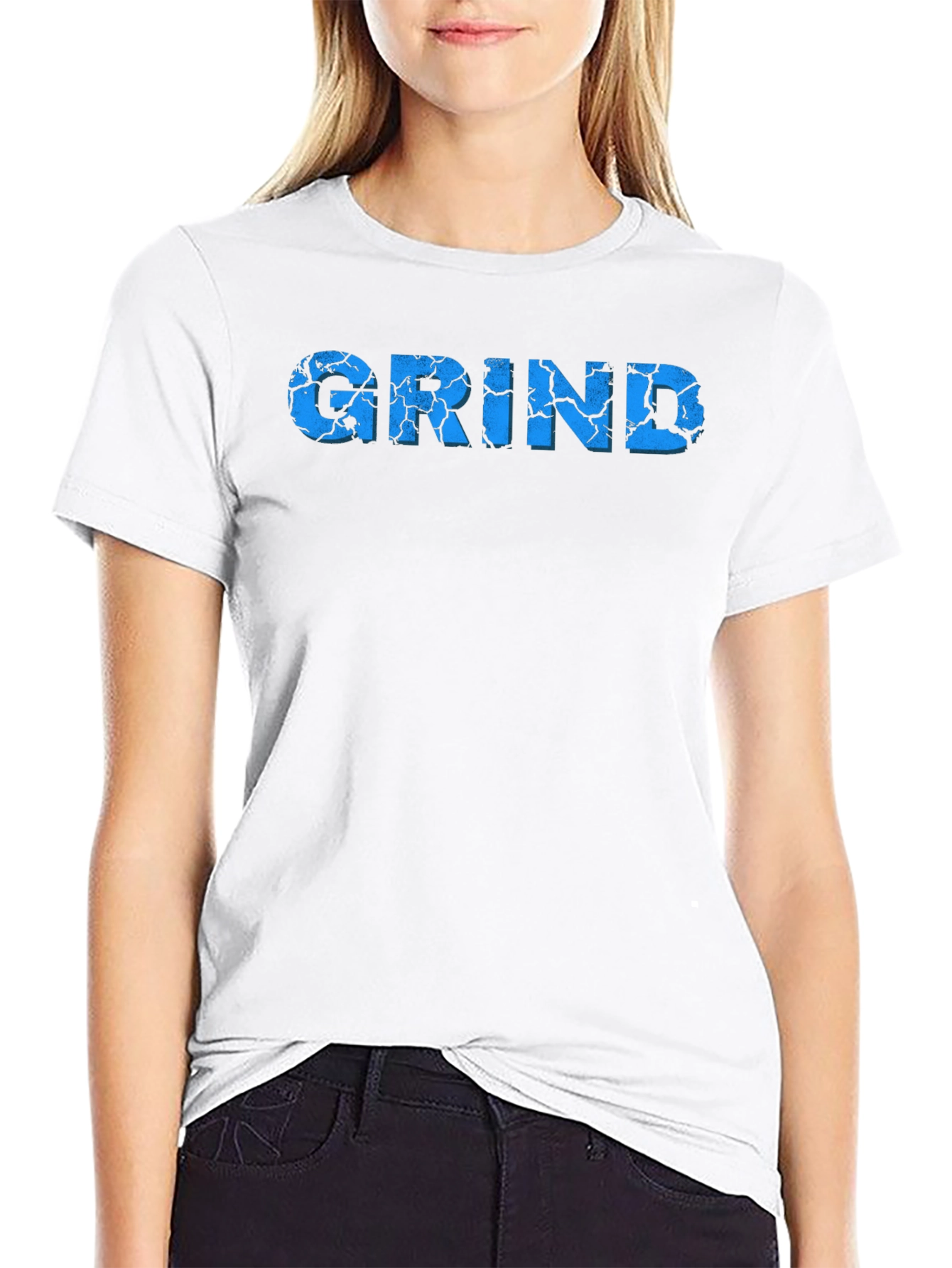 Grind Graphic Tee - Black Crew Neck T-Shirt