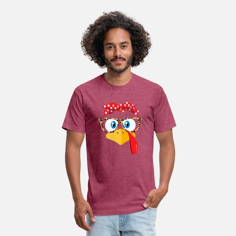 Thanksgiving Turkey Face Leopard Print Glasses