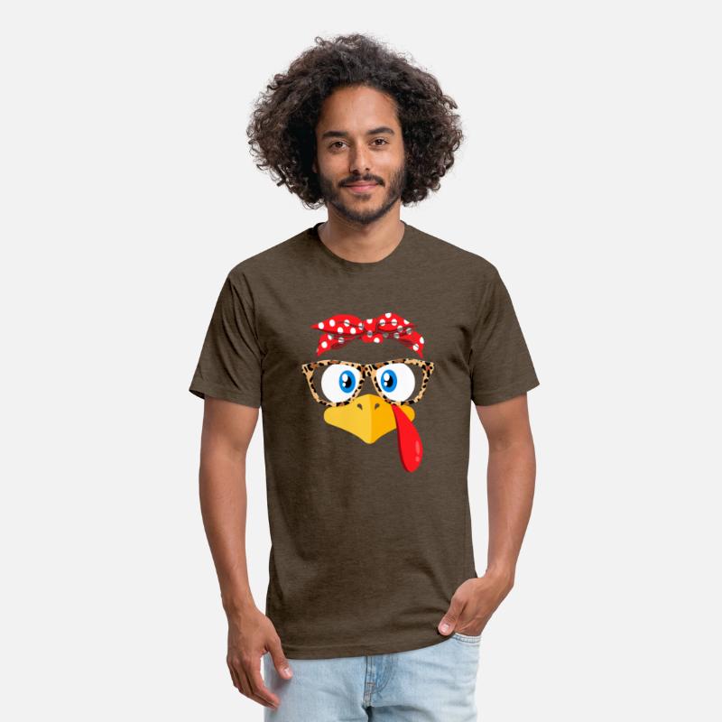 Thanksgiving Turkey Face Leopard Print Glasses